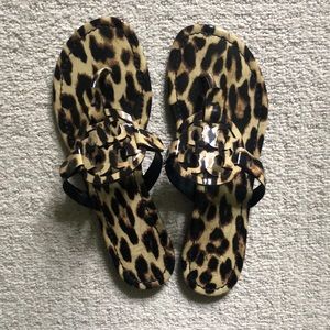 Leopard Tory burch miller sandals